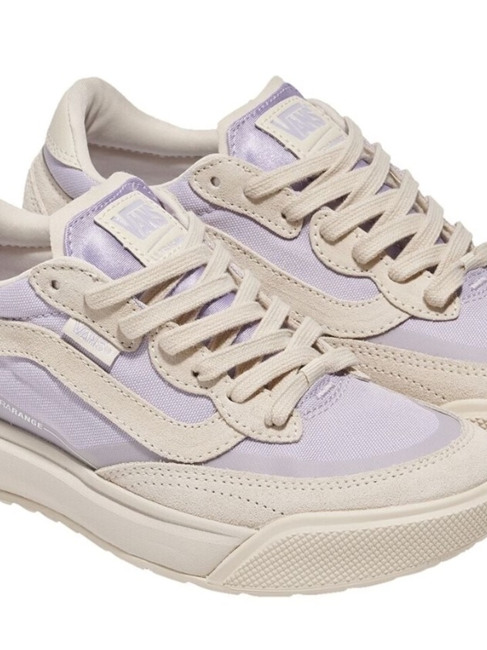 Vans Lavender and Cream Low-Top Women's Sneakers - Picture 1 of 2